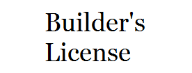 Builder's License
